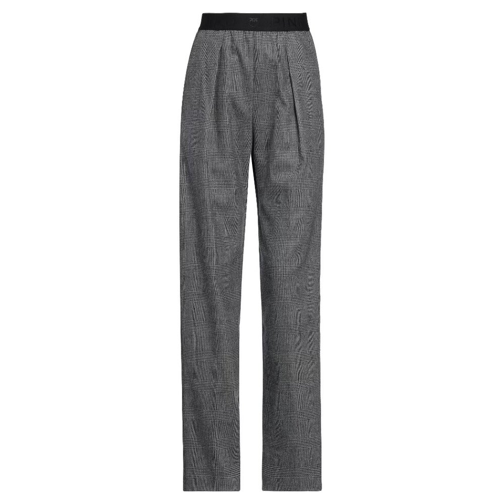LIKE NEW Pinko logo-waistband checked trousers